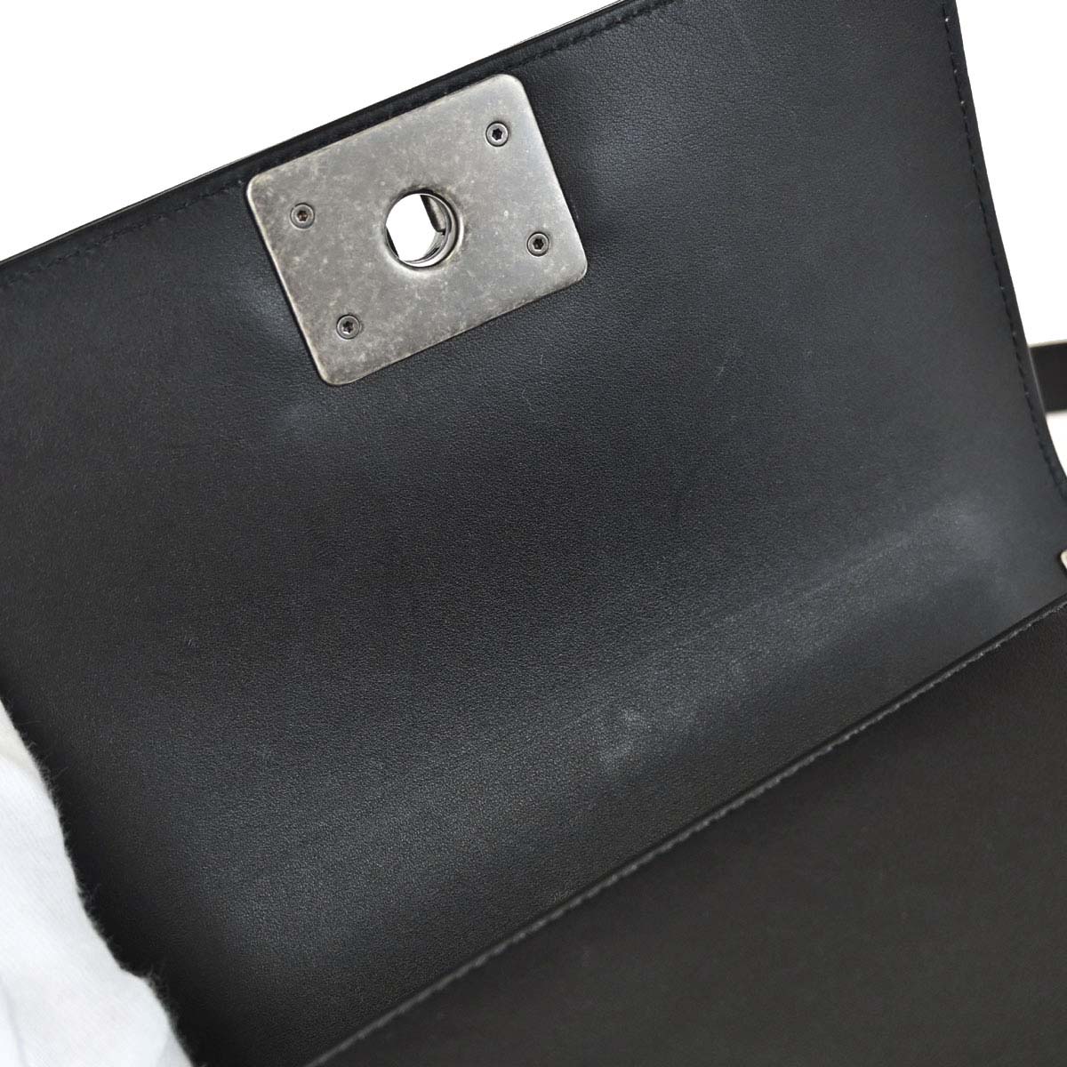 Boy Chanel Black Crystal Studded Calfskin Small Chain Shoulder Bag