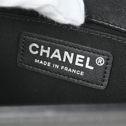 Boy Chanel Black Crystal Studded Calfskin Small Chain Shoulder Bag
