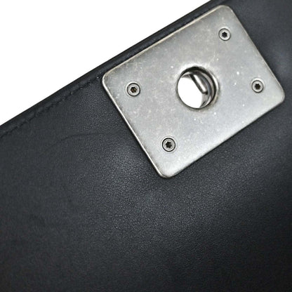 Boy Chanel Black Crystal Studded Calfskin Small Chain Shoulder Bag