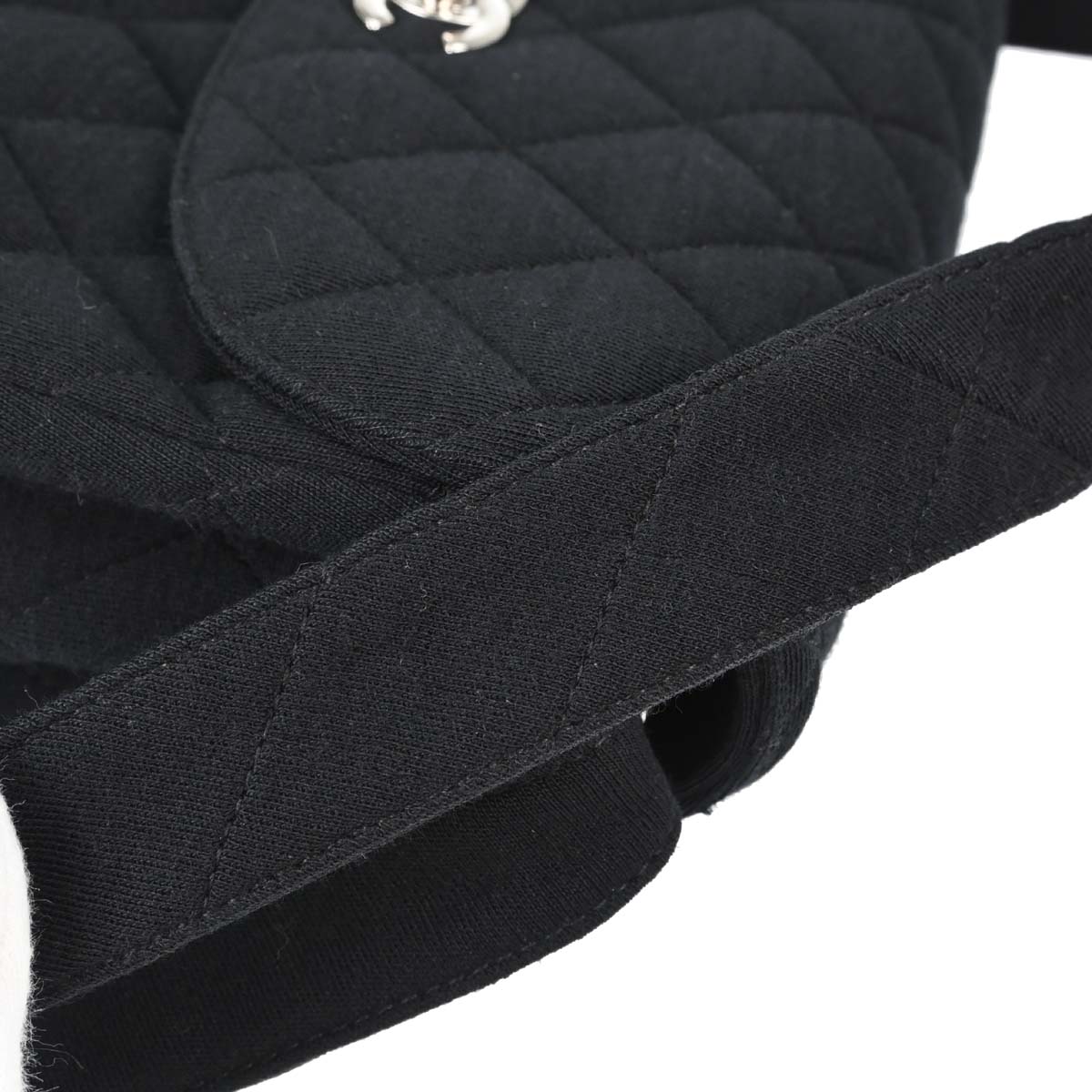 Chanel Black Cotton Matrasse Handbag