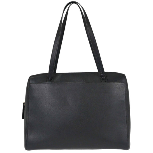 Chanel Black Calfskin Shoulder Tote Bag