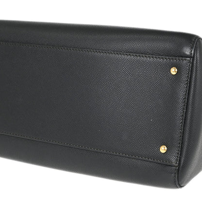 Chanel Black Calfskin Shoulder Tote Bag