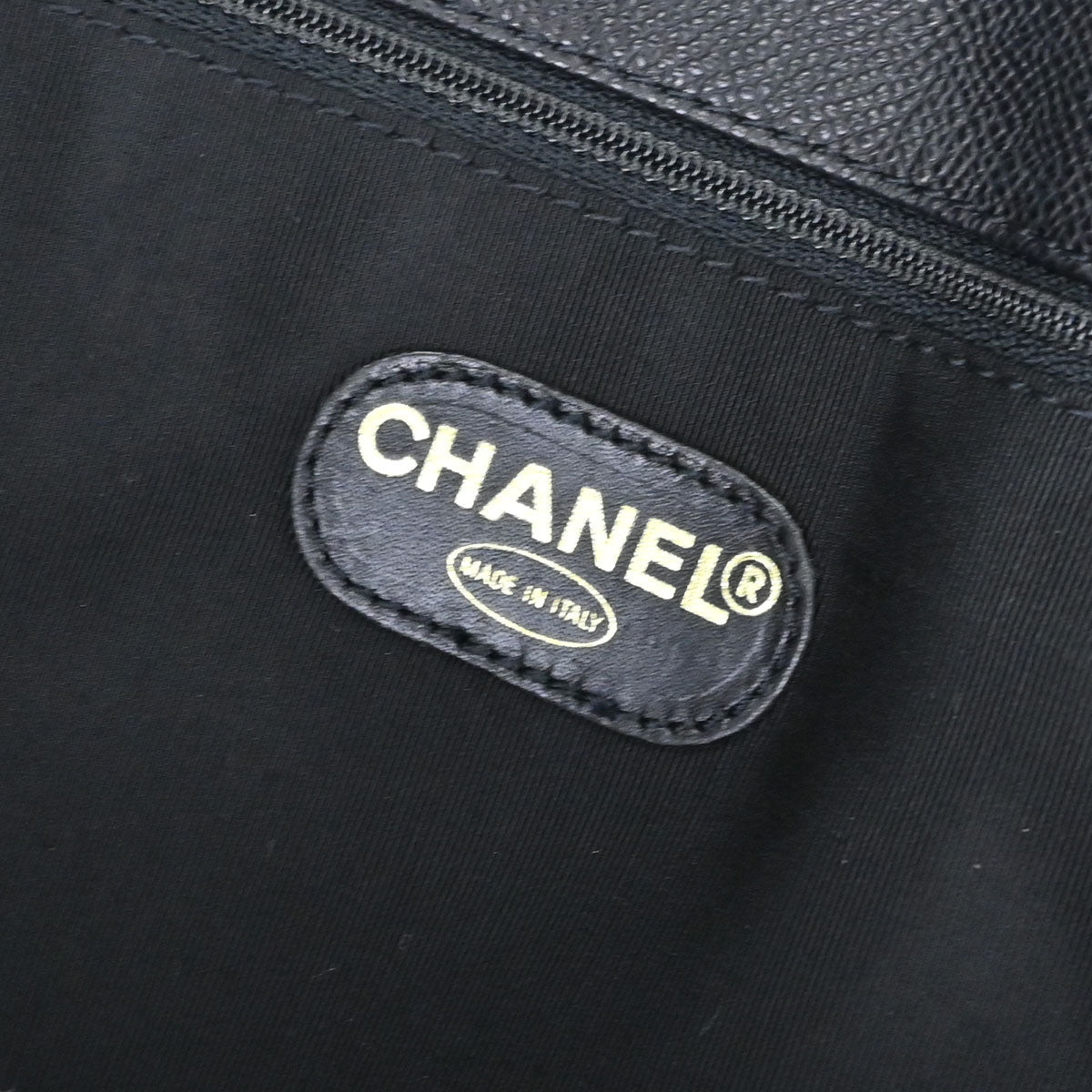 Chanel Black Calfskin Shoulder Tote Bag