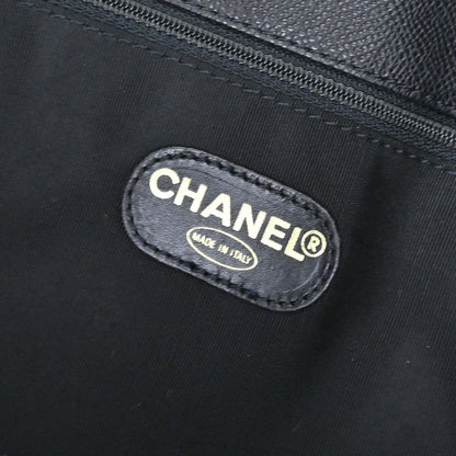 Chanel Black Calfskin Shoulder Tote Bag