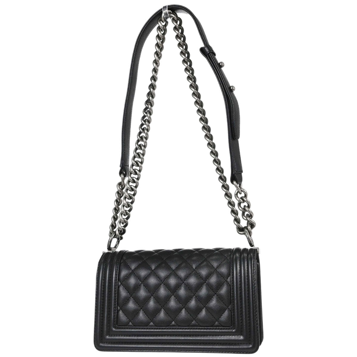 Boy Chanel 2018-2019 Black Caviar Skin Small Chain Shoulder Bag