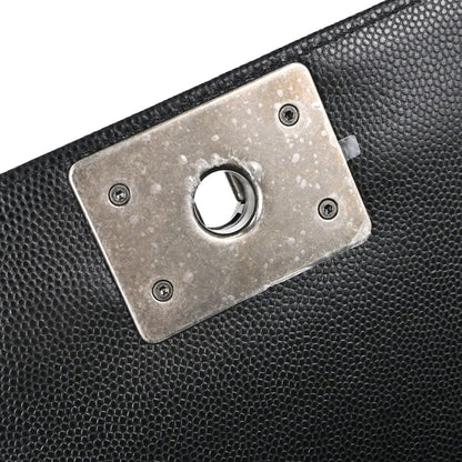 Boy Chanel 2018-2019 Black Caviar Skin Small Chain Shoulder Bag
