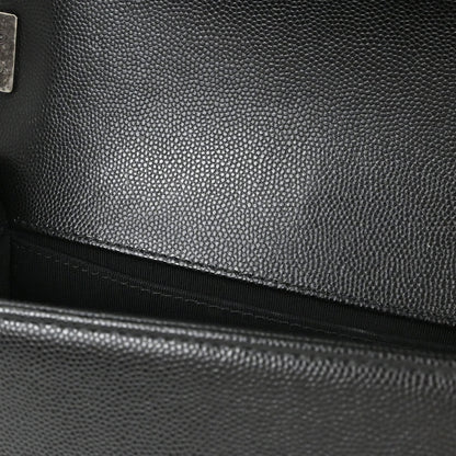 Boy Chanel 2018-2019 Black Caviar Skin Small Chain Shoulder Bag