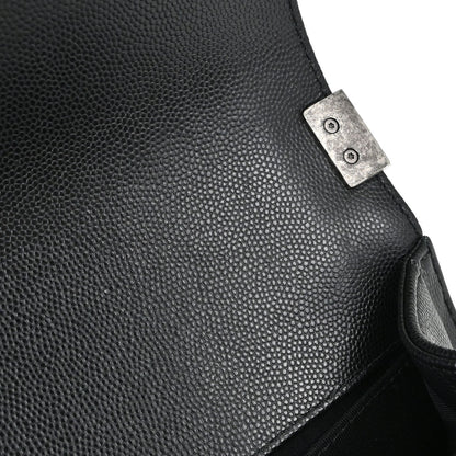 Boy Chanel 2018-2019 Black Caviar Skin Small Chain Shoulder Bag