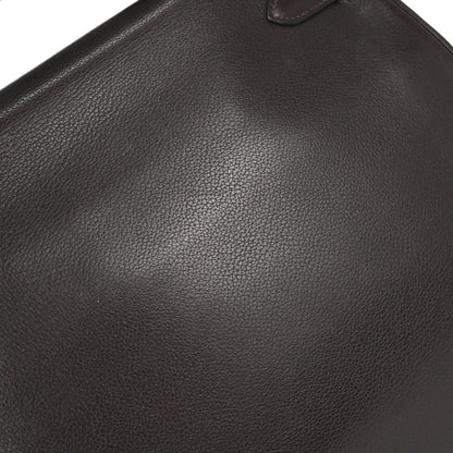 Hermes Chocolat Vache Liegee Kelly 35 Retourne 2way Shoulder Handbag