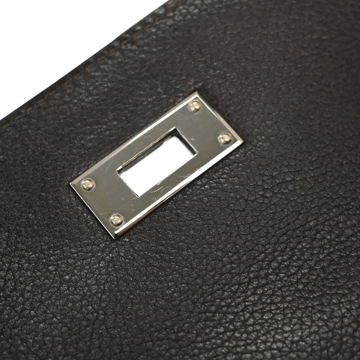 Hermes Chocolat Vache Liegee Kelly 35 Retourne 2way Shoulder Handbag