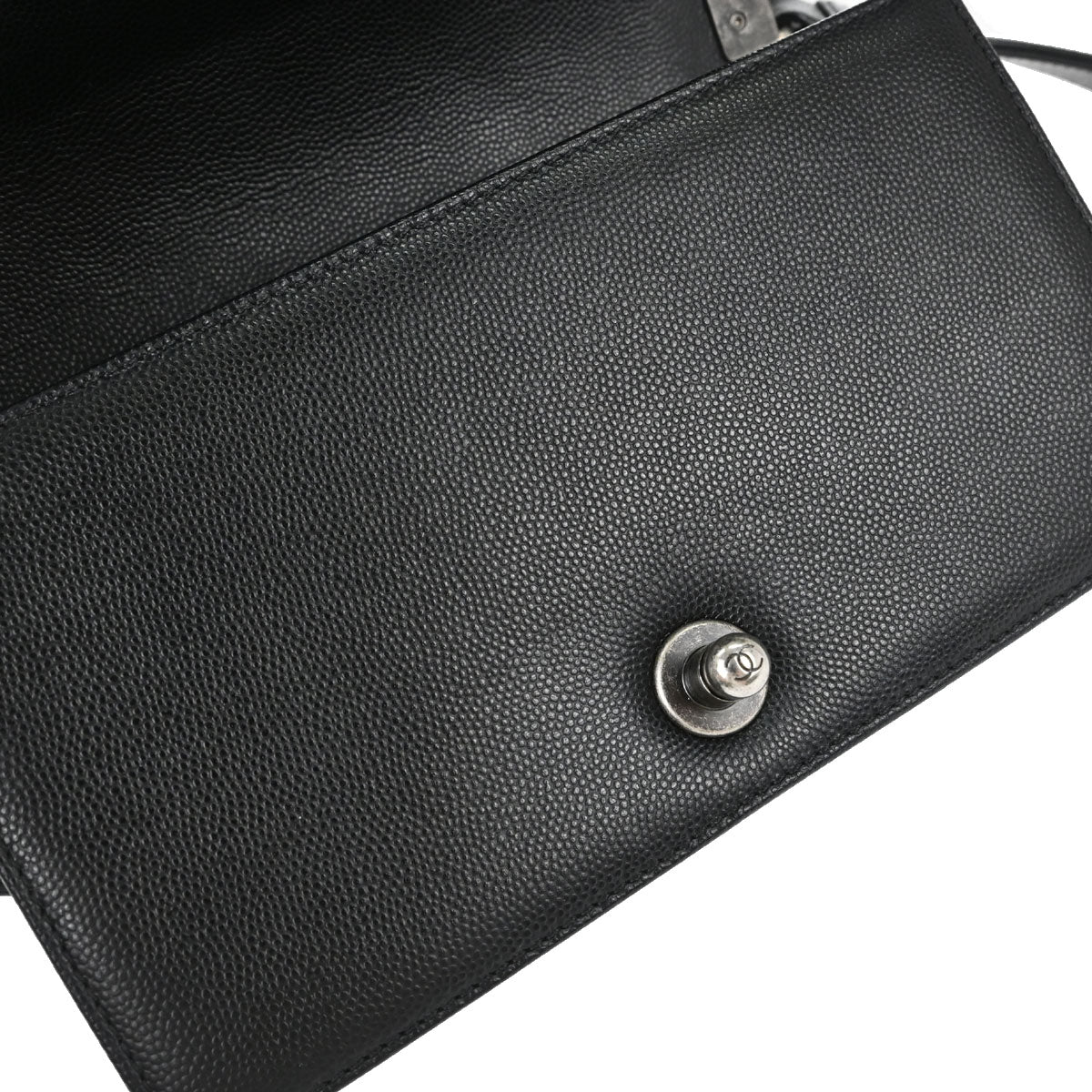 Boy Chanel Black Caviar Skin Small Chain Shoulder Bag