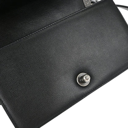 Boy Chanel Black Caviar Skin Small Chain Shoulder Bag