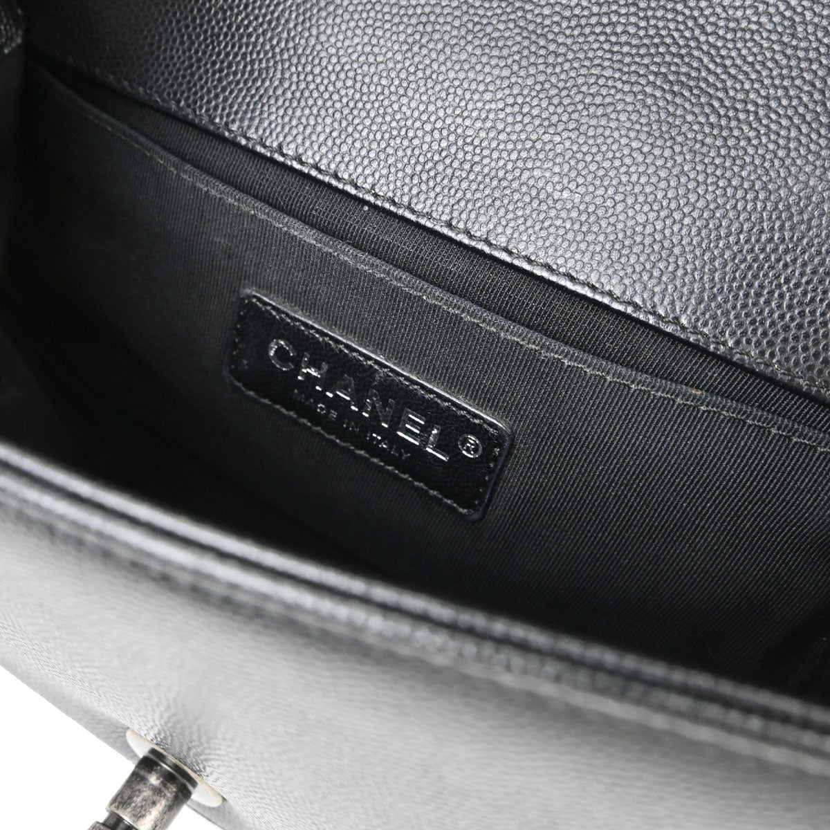 Boy Chanel Black Caviar Skin Small Chain Shoulder Bag