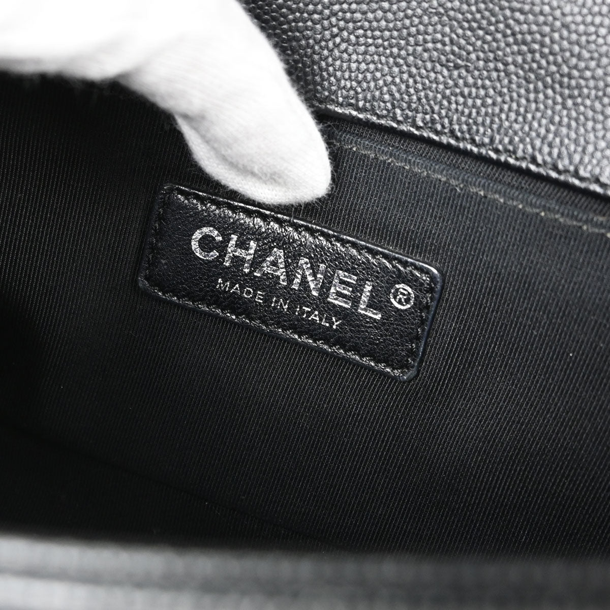 Boy Chanel Black Caviar Skin Small Chain Shoulder Bag