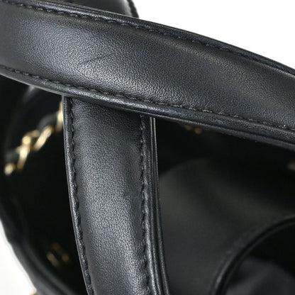 Chanel 2018-2019 Black Calfskin Statement Chevron Shopping Tote 2way Shoulder Handbag