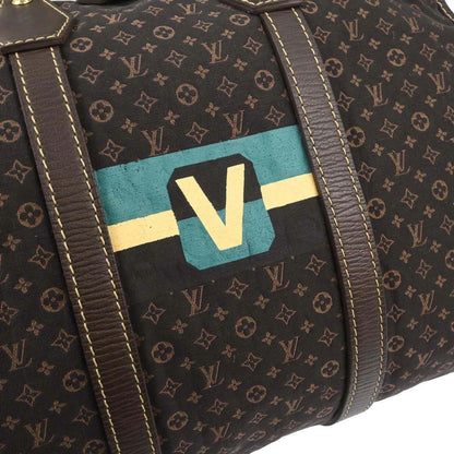 Louis Vuitton Brown Monogram Mini Lin Initial Keepall 45 Shoulder Duffle Bag M40019
