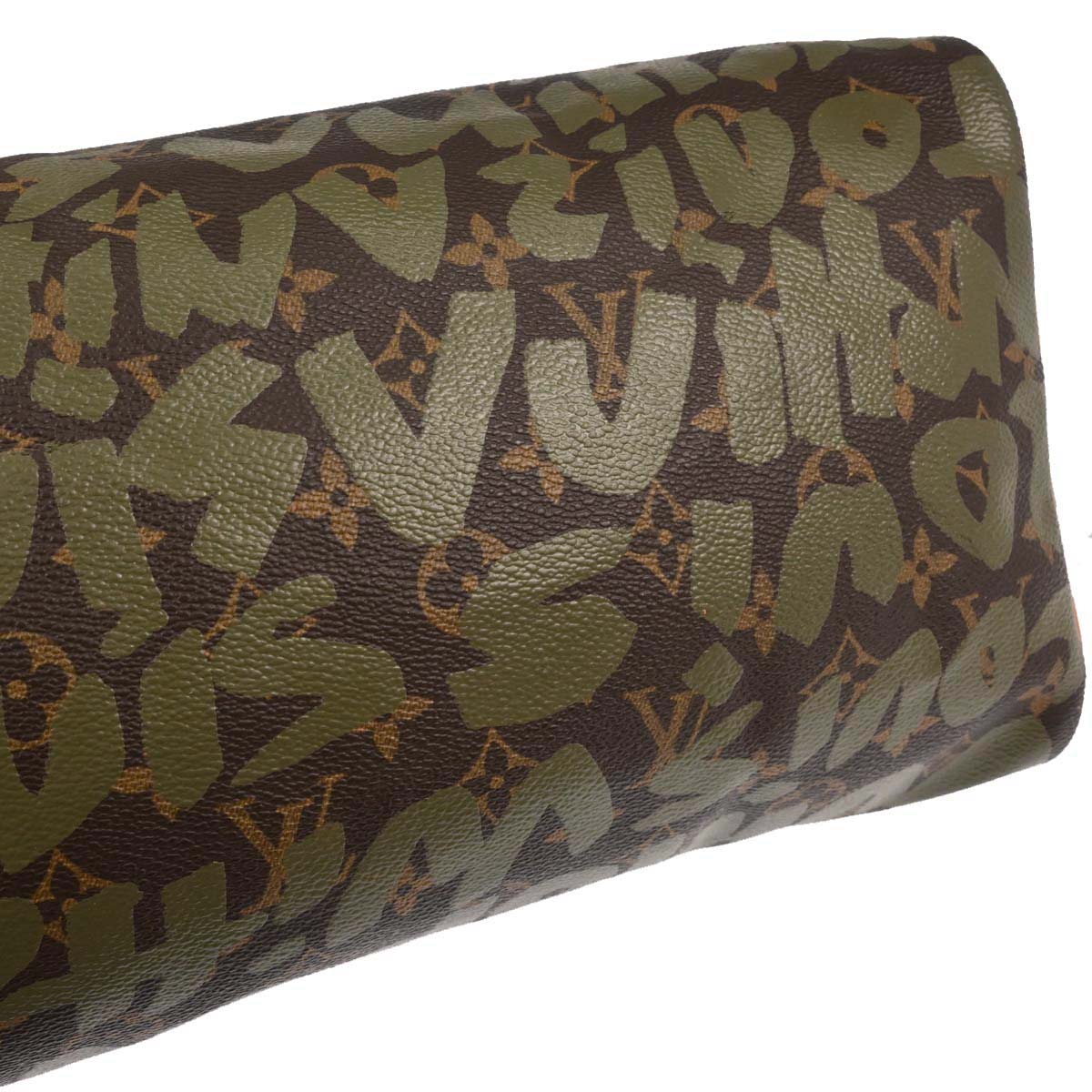 Louis Vuitton Khaki Monogram Graffiti Speedy 30 Handbag M92194
