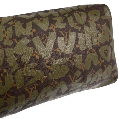 Louis Vuitton Khaki Monogram Graffiti Speedy 30 Handbag M92194