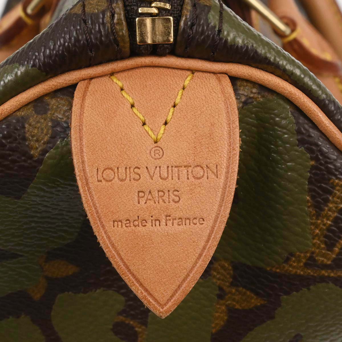 Louis Vuitton Khaki Monogram Graffiti Speedy 30 Handbag M92194
