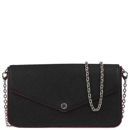 Louis Vuitton 2017 Black Epi Pochette Felicie Shoulder Bag M64579
