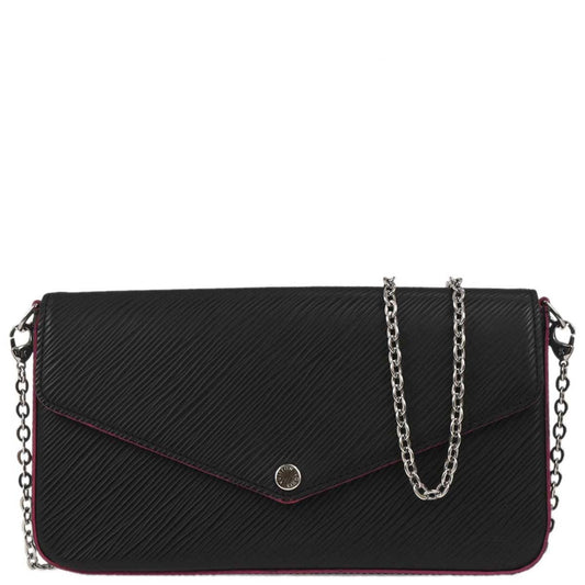 Louis Vuitton 2017 Black Epi Pochette Felicie Shoulder Bag M64579