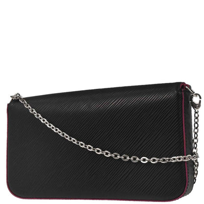 Louis Vuitton 2017 Black Epi Pochette Felicie Shoulder Bag M64579