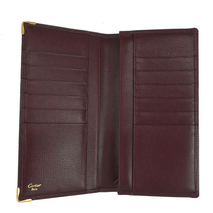 Cartier Must de Cartier Wallet Leather Bordeaux
