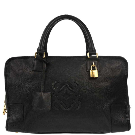 Loewe Black Leather Amazona 36 Handbag