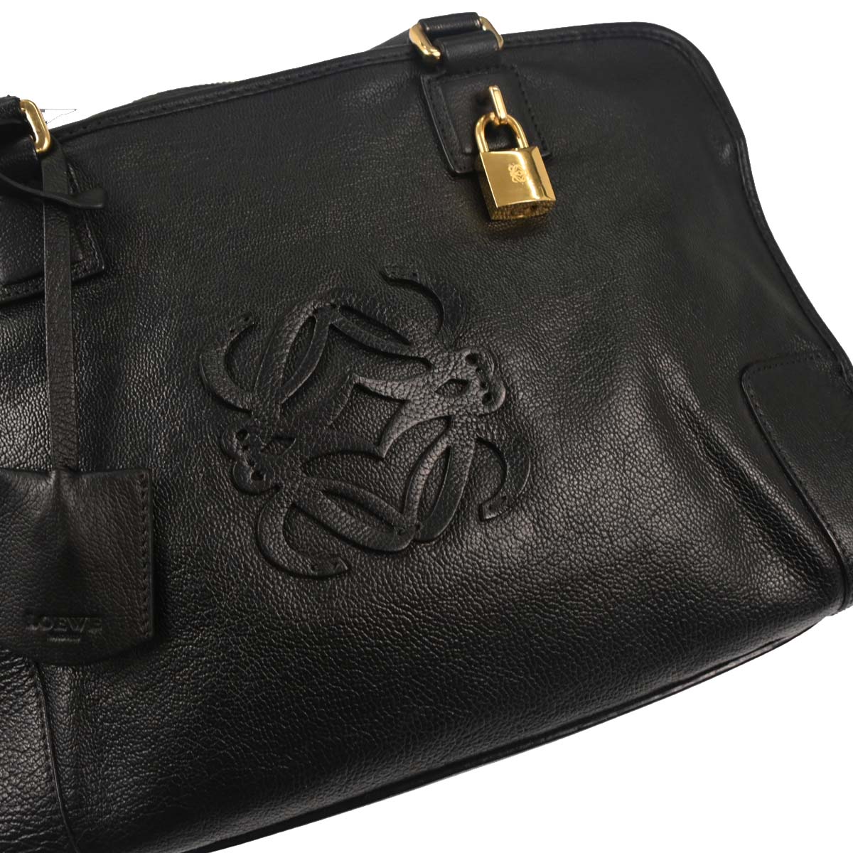 Loewe Black Leather Amazona 36 Handbag