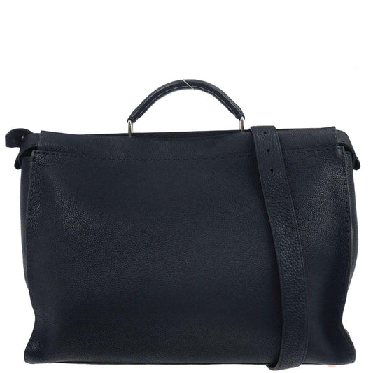Fendi Navy Peekaboo Fit 2way Shoulder Handbag