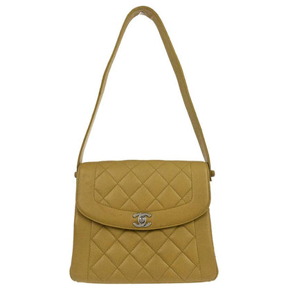 Chanel 1996-1997 Yellow Caviar Skin Handbag