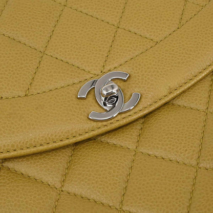 Chanel 1996-1997 Yellow Caviar Skin Handbag