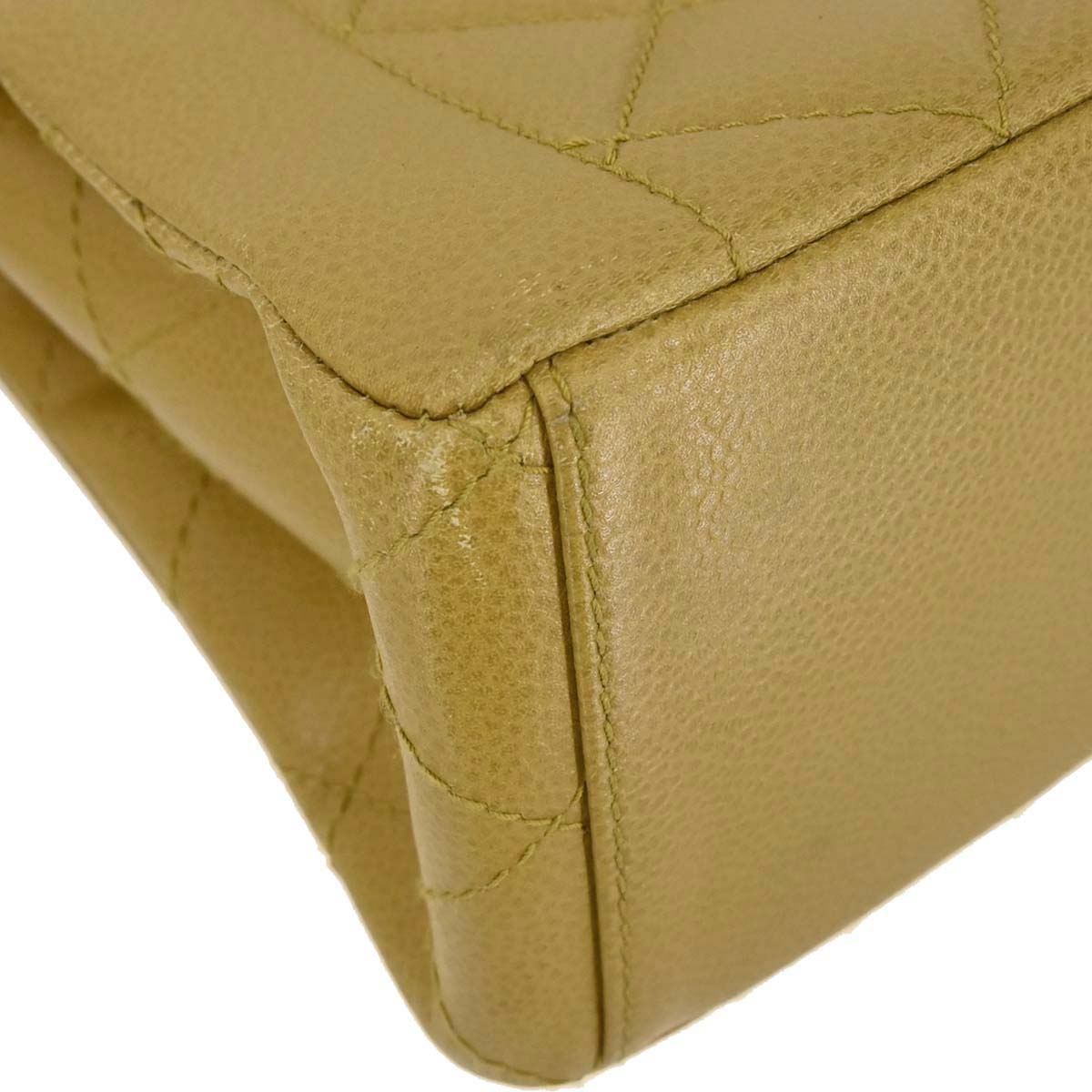 Chanel 1996-1997 Yellow Caviar Skin Handbag