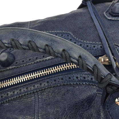 Balenciaga Navy Lambskin City Handbag