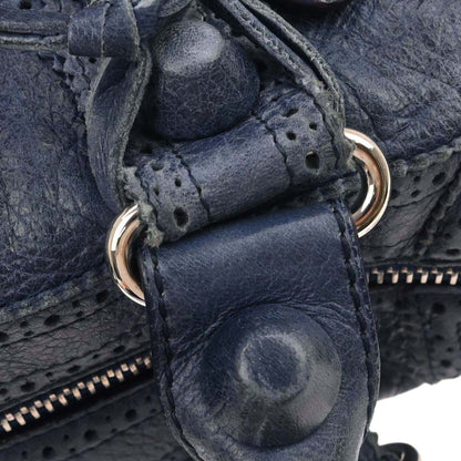 Balenciaga Navy Lambskin City Handbag