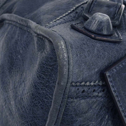 Balenciaga Navy Lambskin City Handbag