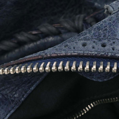 Balenciaga Navy Lambskin City Handbag