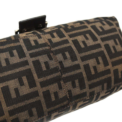 Fendi Brown Canvas Zucca Mamma Baguette Handbag