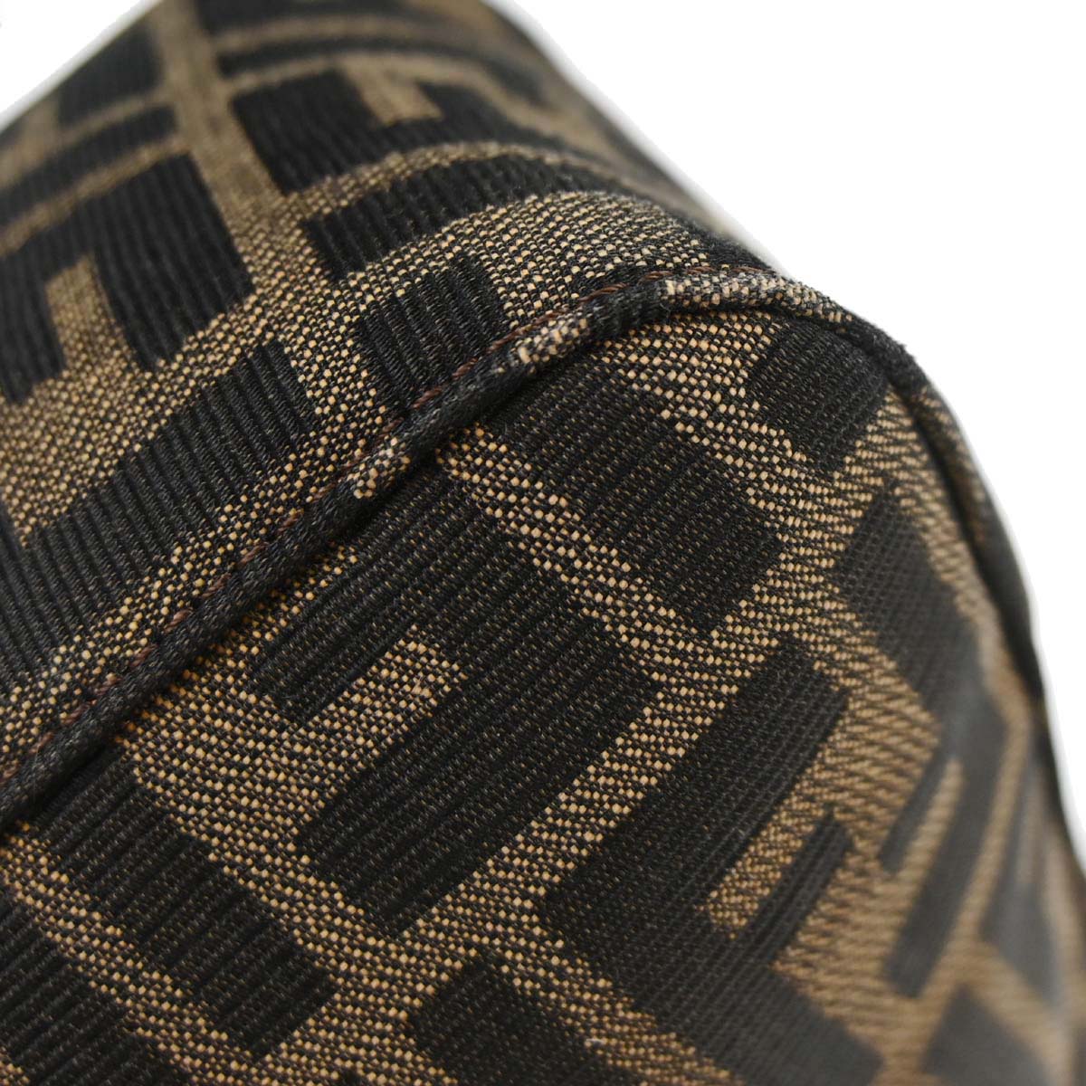 Fendi Brown Canvas Zucca Mamma Baguette Handbag