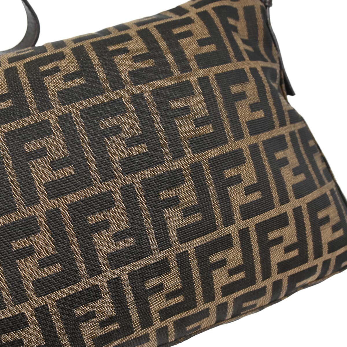 Fendi Brown Canvas Zucca Mamma Baguette Handbag