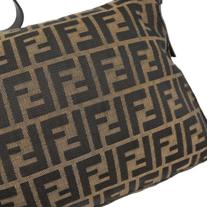 Fendi Brown Canvas Zucca Mamma Baguette Handbag