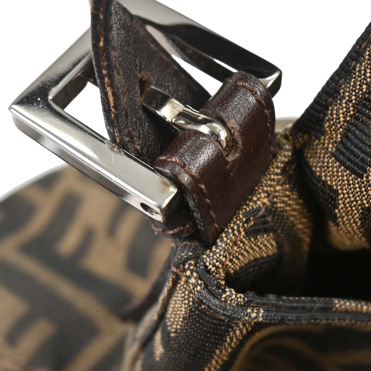 Fendi Brown Canvas Zucca Mamma Baguette Handbag