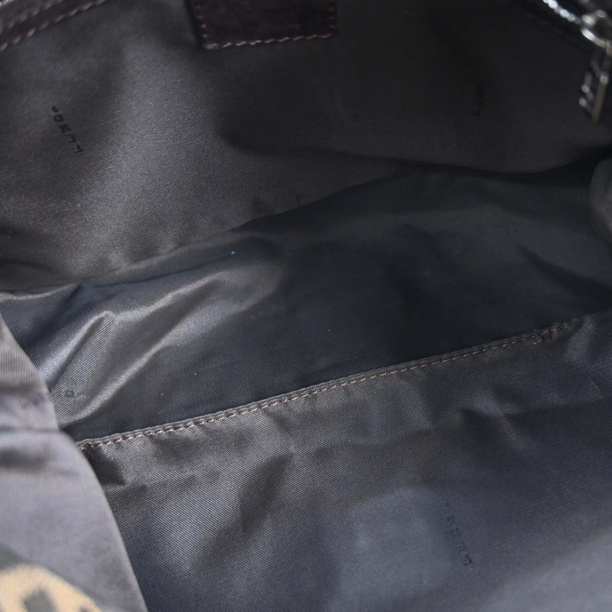 Fendi Brown Canvas Zucca Mamma Baguette Handbag