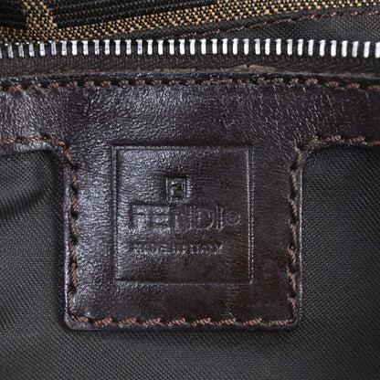 Fendi Brown Canvas Zucca Mamma Baguette Handbag