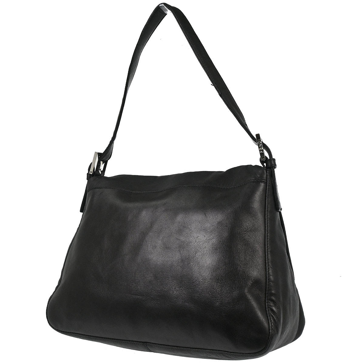 Fendi Black Leather Mamma Baguette Handbag