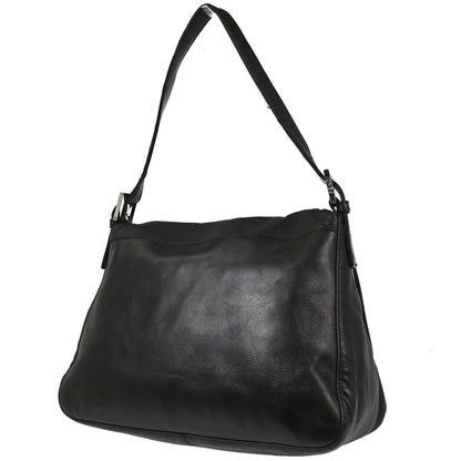 Fendi Black Leather Mamma Baguette Handbag