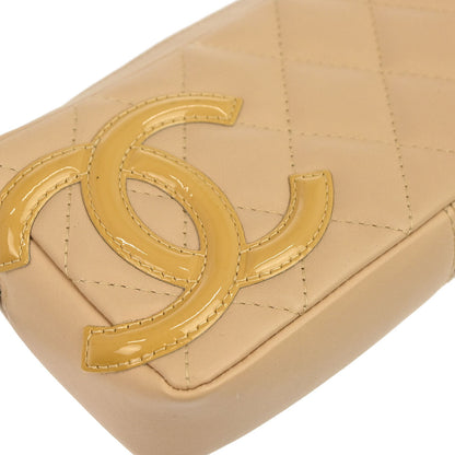 Chanel 2005-2006 Beige Calfskin Cambon Ligne Pouch Bag