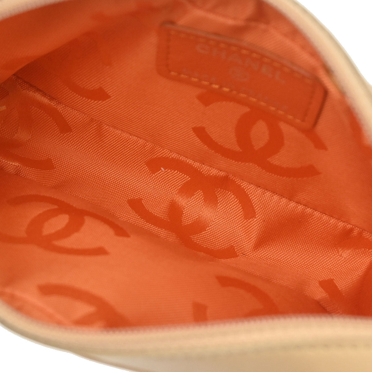 Chanel 2005-2006 Beige Calfskin Cambon Ligne Pouch Bag