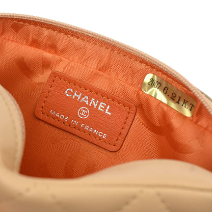 Chanel 2005-2006 Beige Calfskin Cambon Ligne Pouch Bag