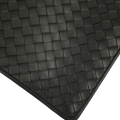 Bottega Veneta Black Leather Intrecciato Handbag